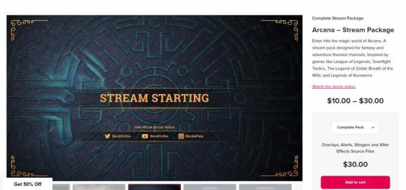 Arcana Stream Package