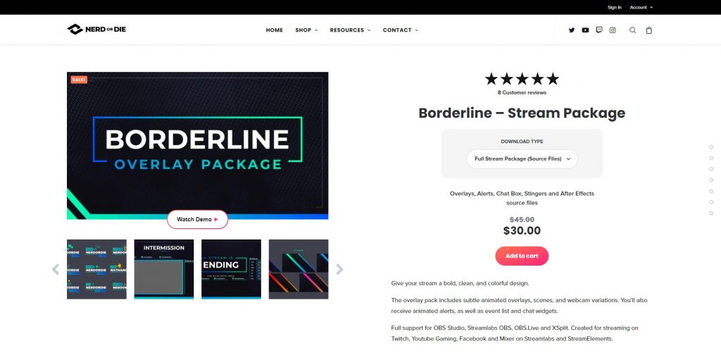 Nerd or Die – Borderline – Paquete para streaming