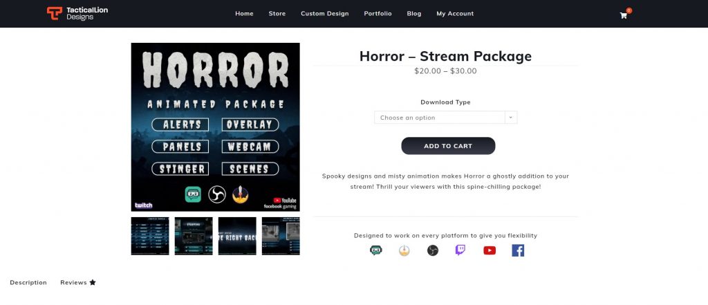 TacticalLion Designs - Horror – Paquete para Stream