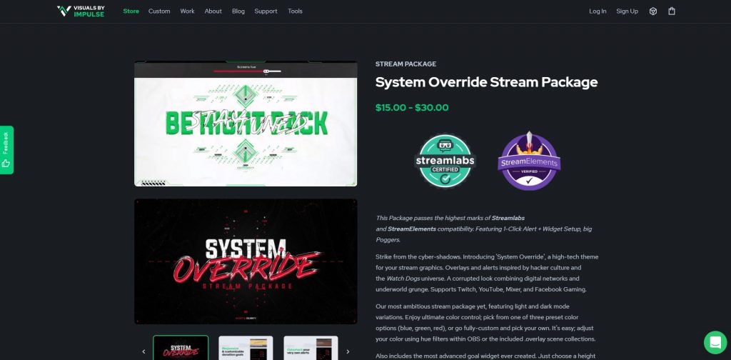 Visuals by Impulse – Paquete System Override Stream
