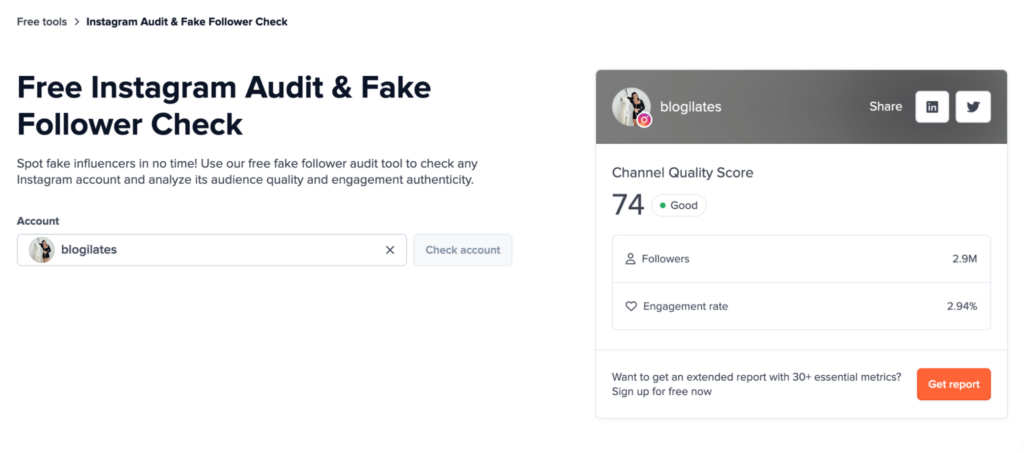 HypeAuditor Instagram Audit Tool