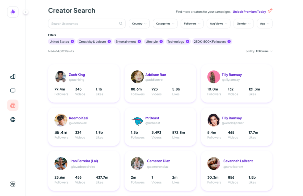 Ubiquitous Creator Search Tool