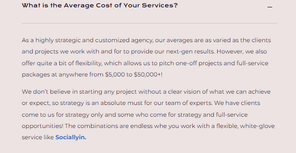 Sociallyin pricing 