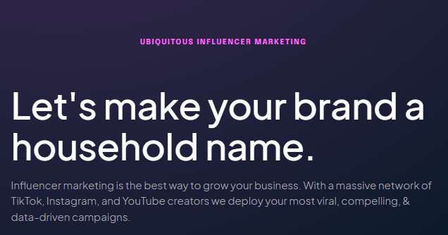 Ubiquitous influencer marketing