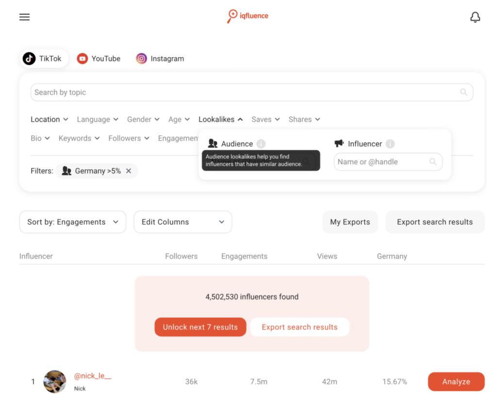 IQFluence Lookalike System